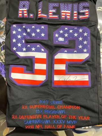 Ray Lewis signed USA jersey