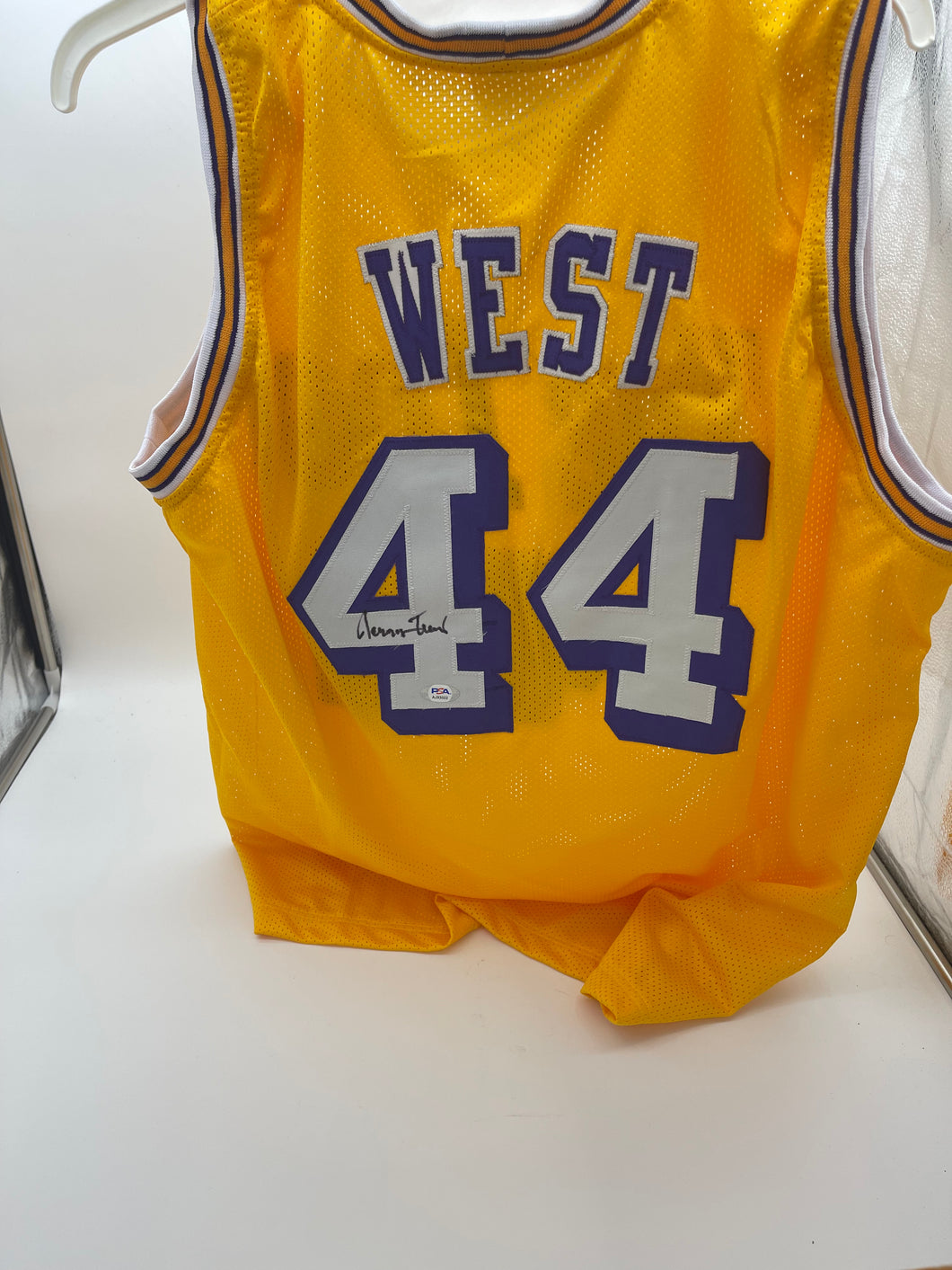 Jerry West signed jersey