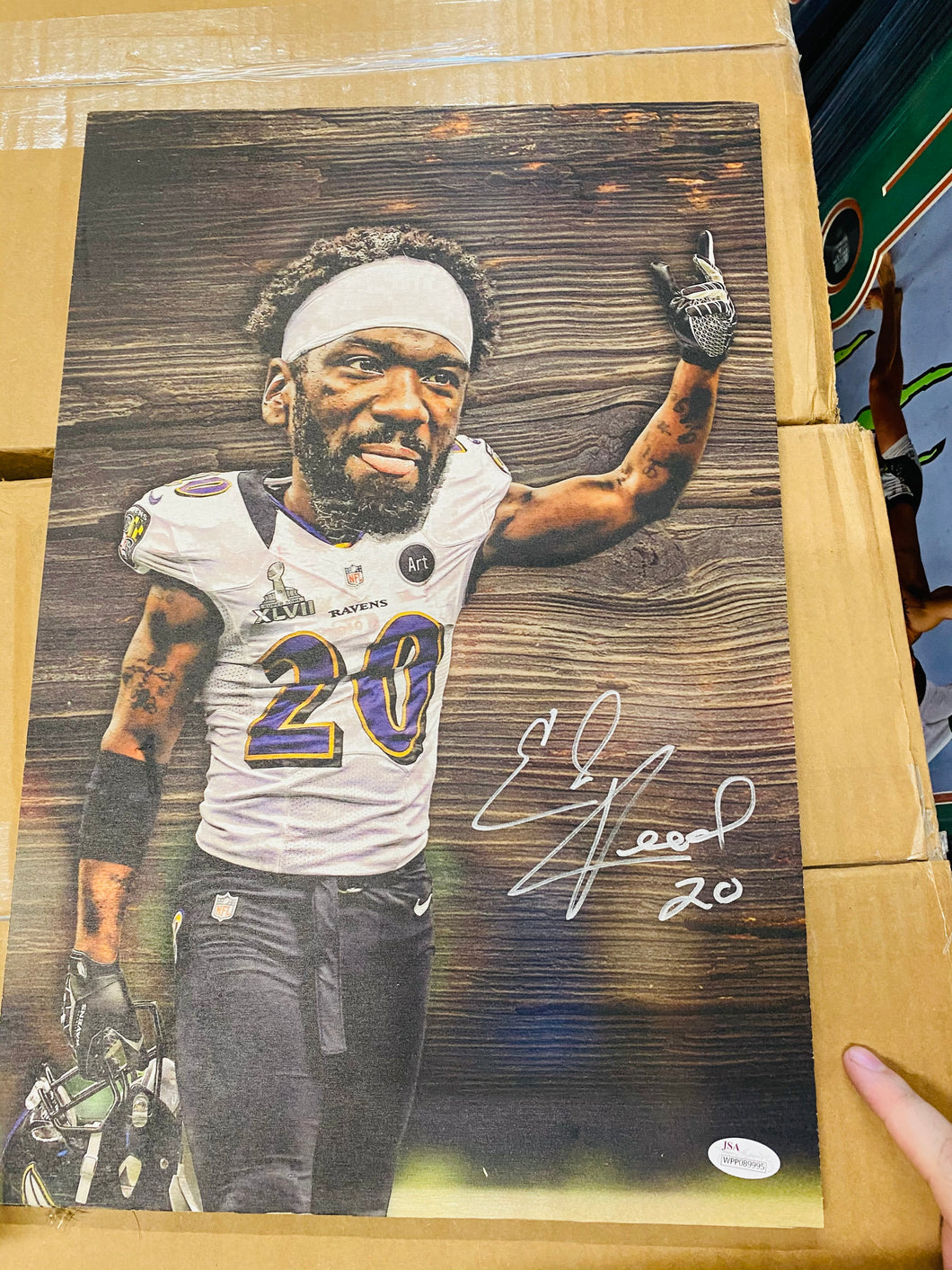Ed Reed Signed Wobble Board