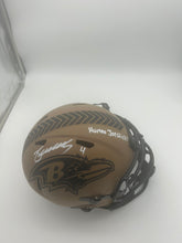 Load image into Gallery viewer, Signed Zay Flowers replica helmet with “Human Joystick” inscription
