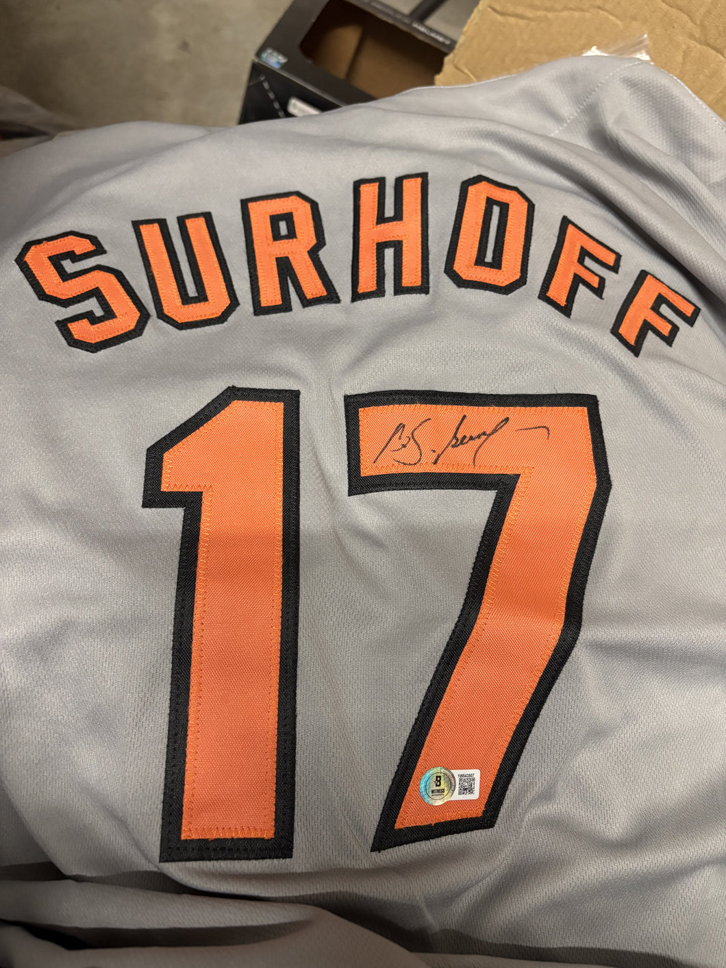 Bj Suroff signed custom jersey Beckett authenticated