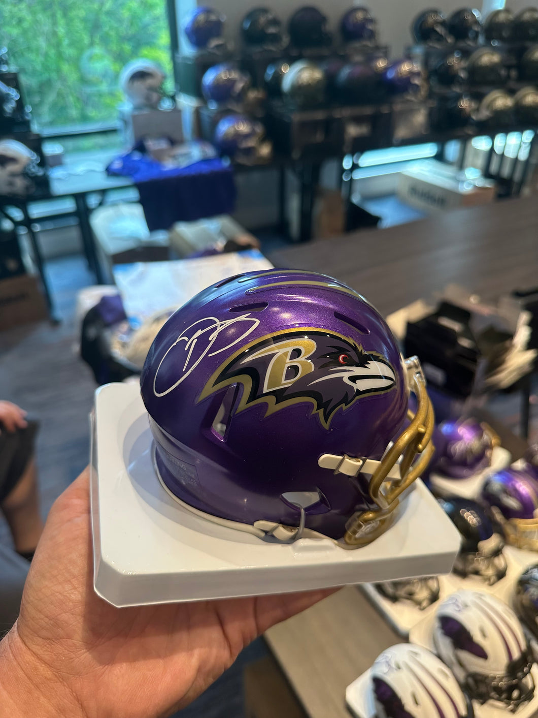 Odell Beckham Jr signed mini helmet