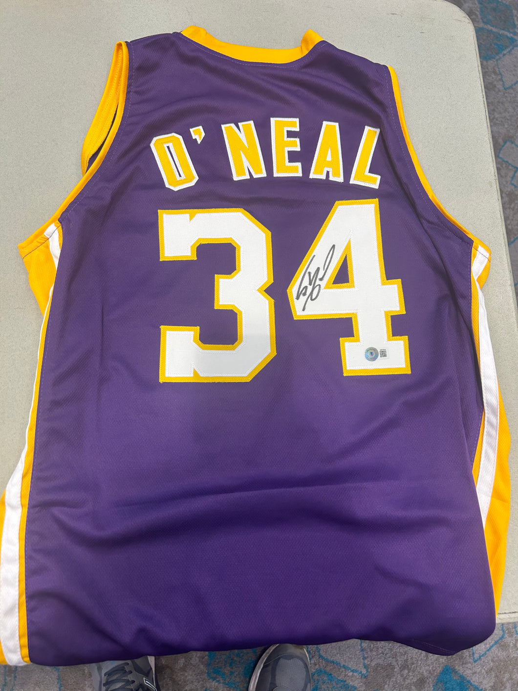 Shaquille O’Neal signed custom Laker jersey