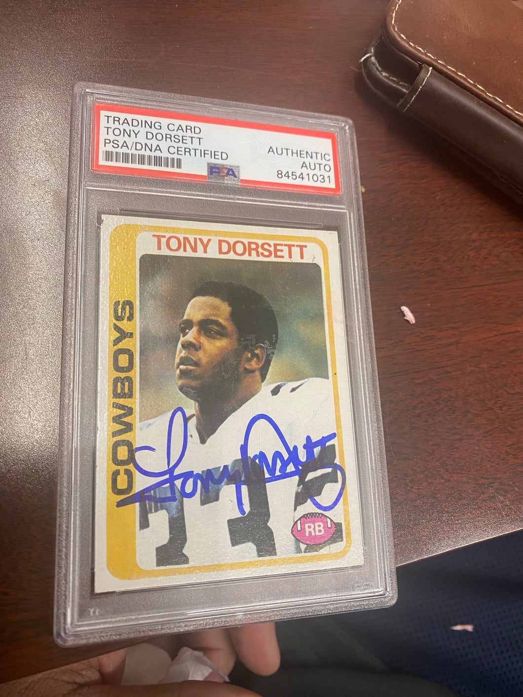 1978 topps rookie card Dallas Cowboys Tony Dorsett authentic autographed psa/dna authenticated