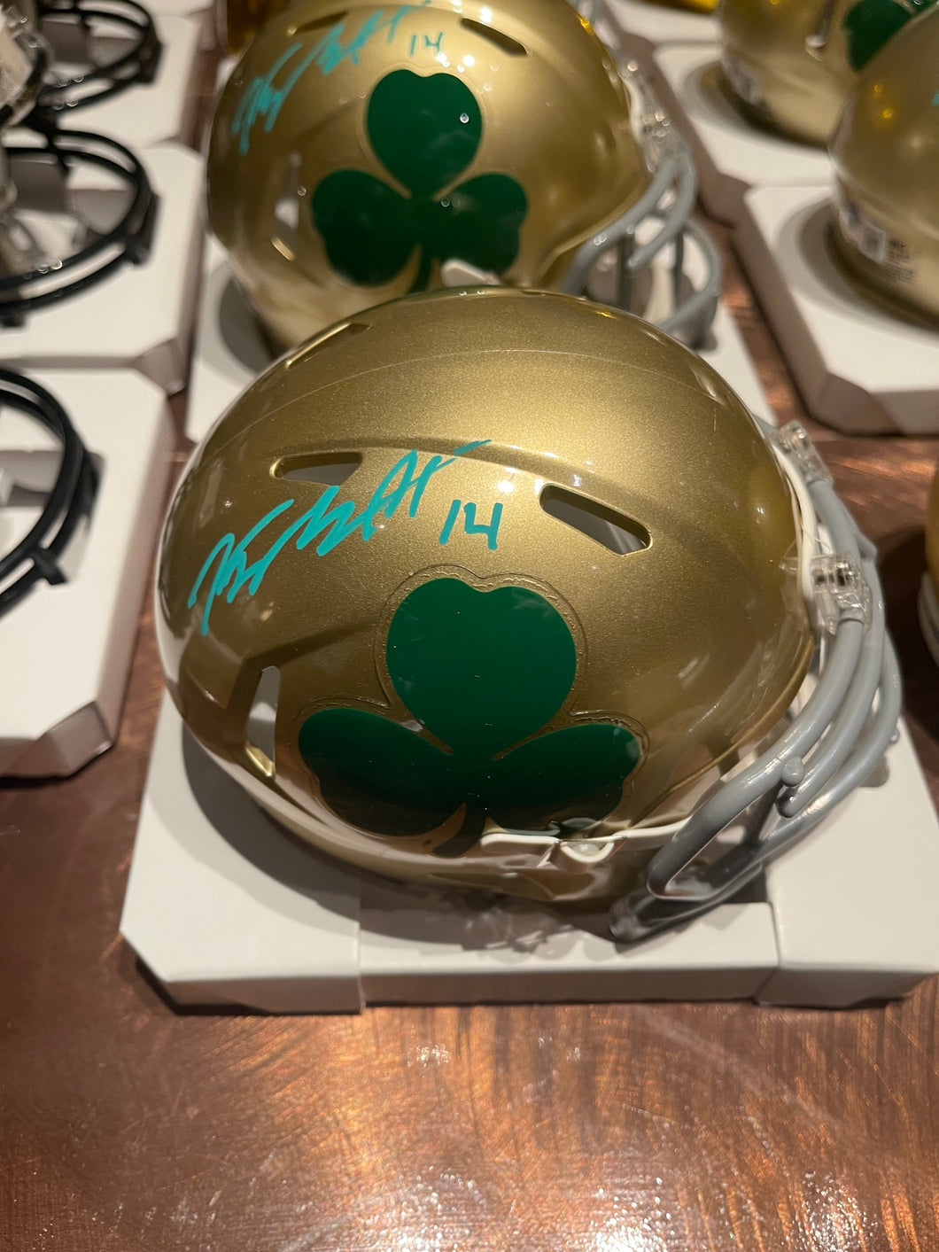 Kyle Hamilton signed Notre Dame mini helmet