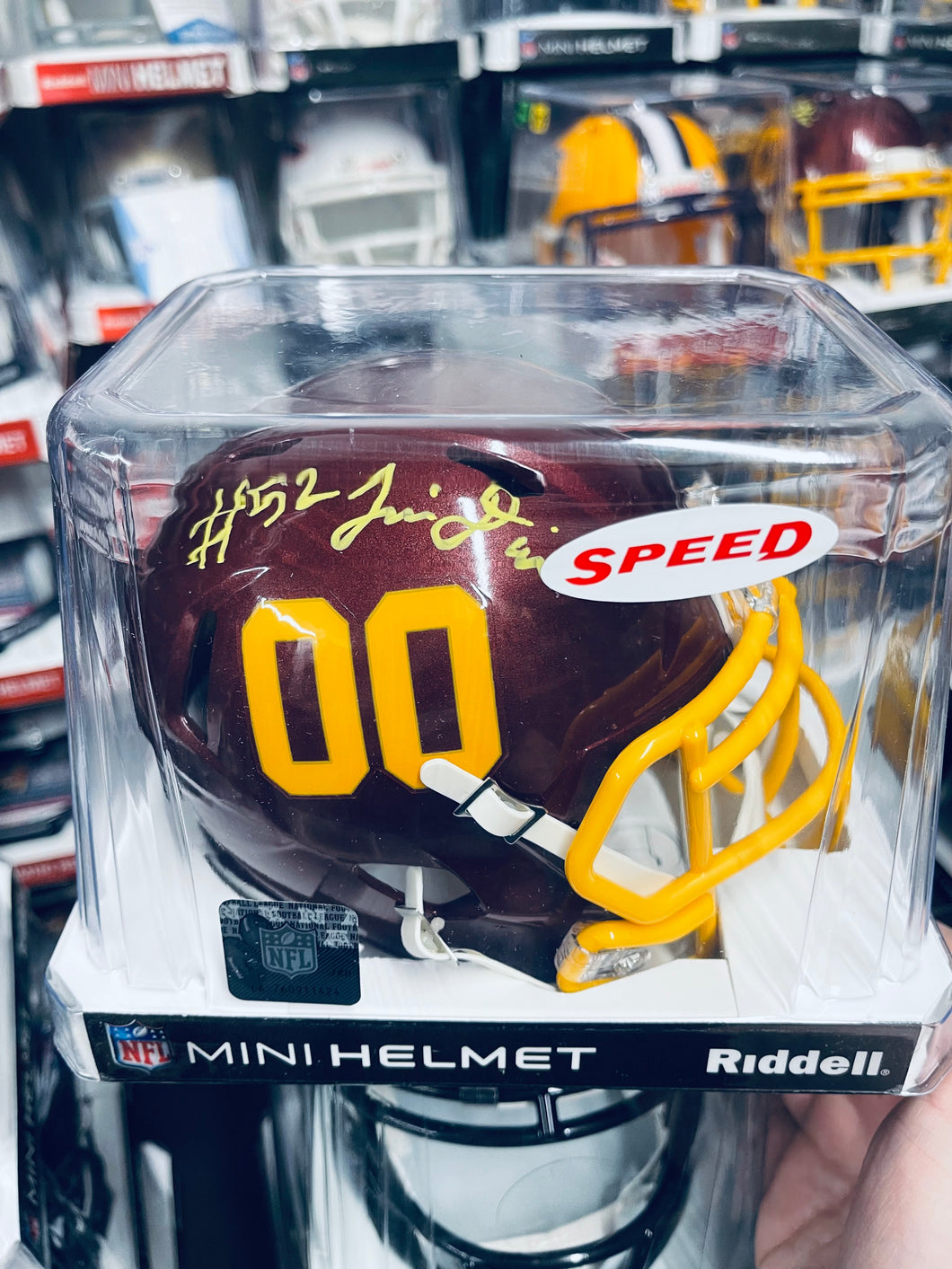 Jamin Davis WFT mini helmet