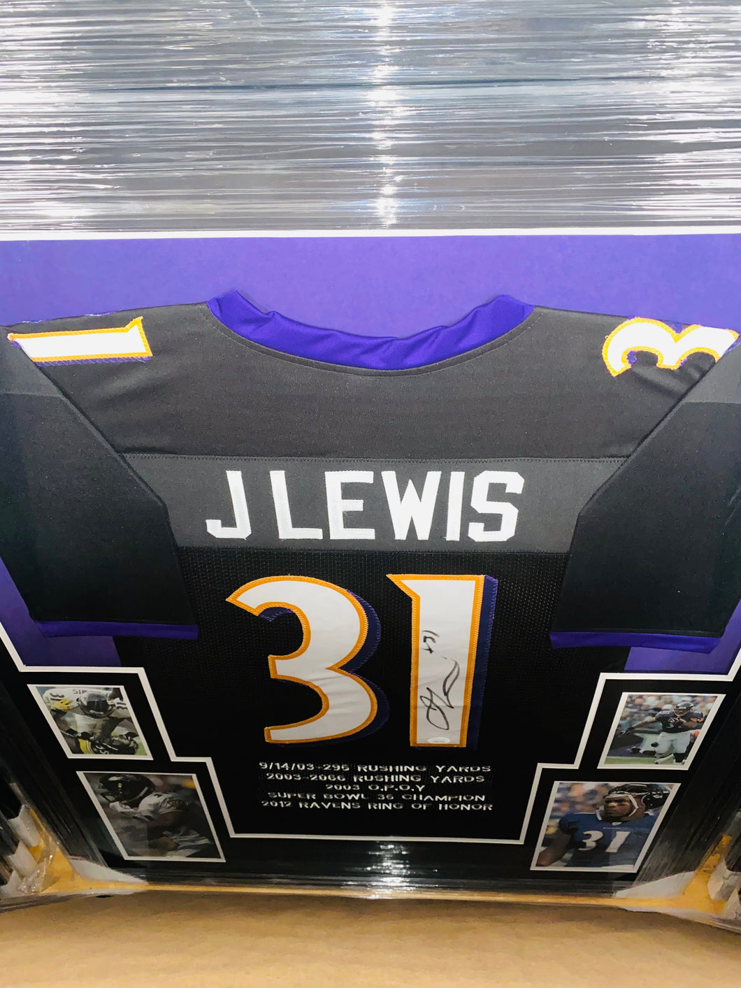 Jamal Lewis Framed Jersey