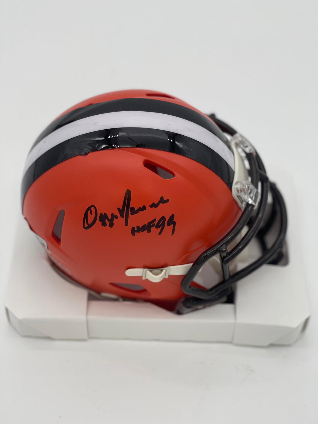 Ozzie Newsome signed mini helmet