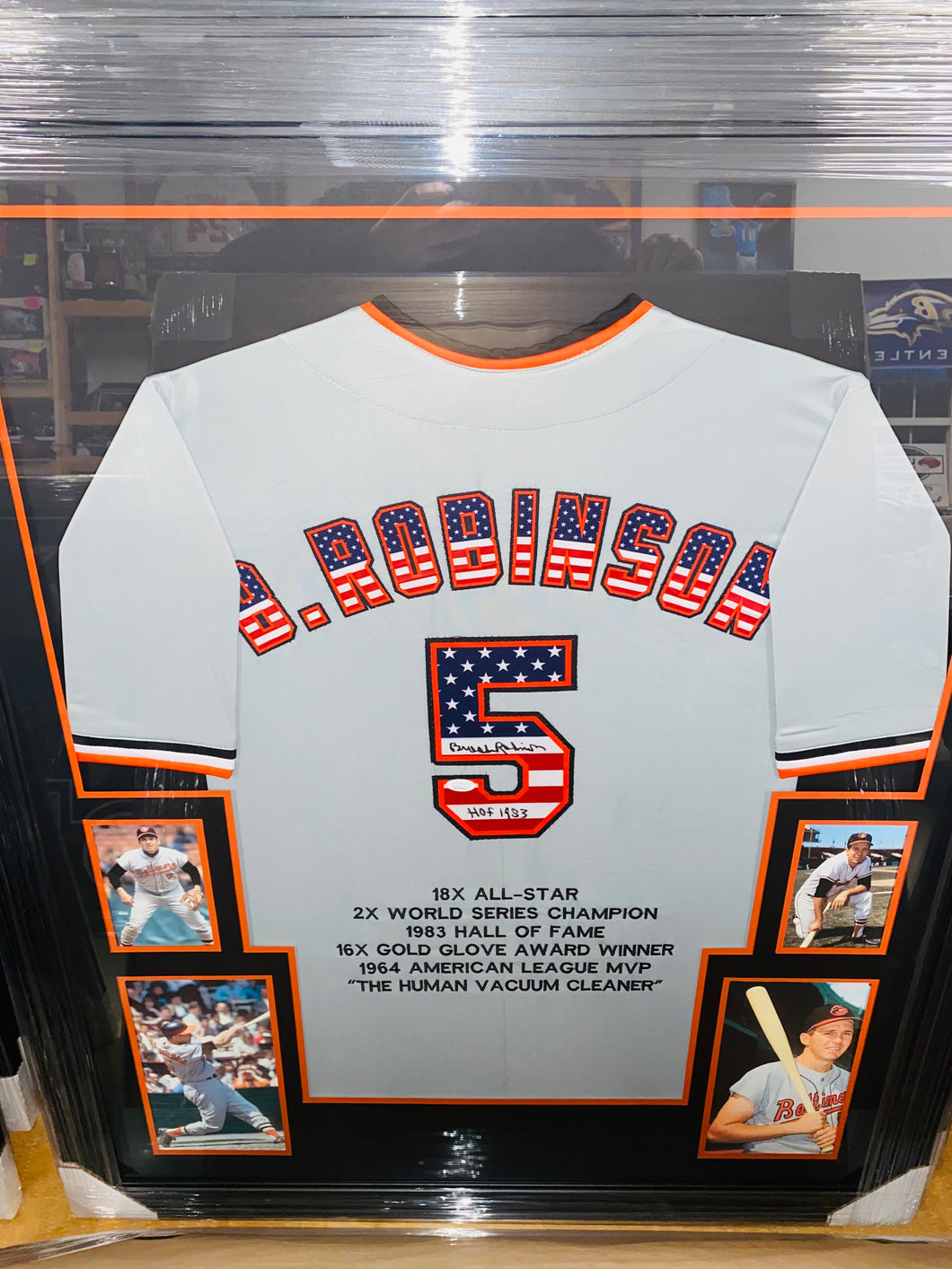 Brooks Robinson USA Framed Jersey