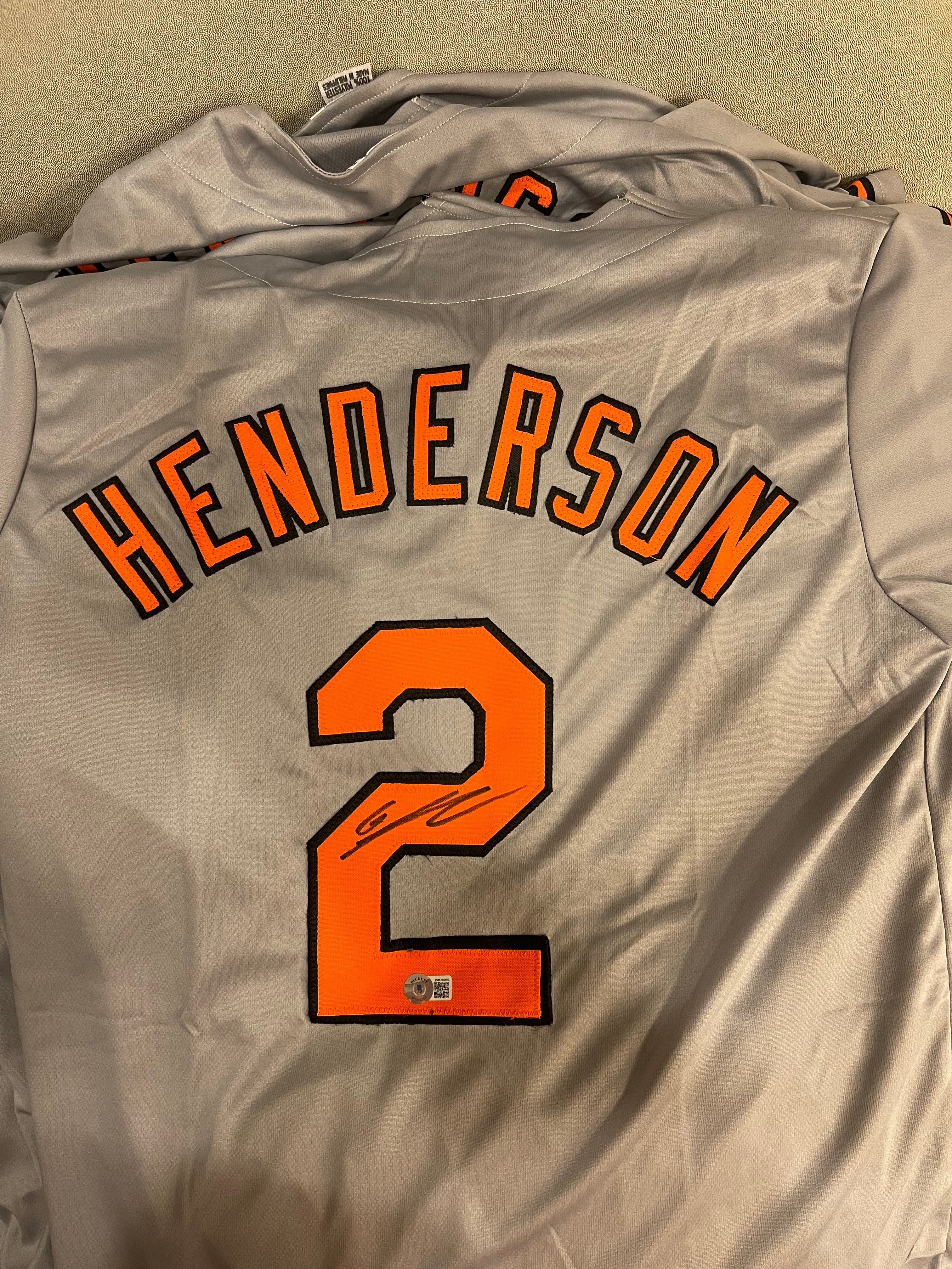 Baltimore Orioles Gunnar Henderson Autographed Orange Nike Jersey