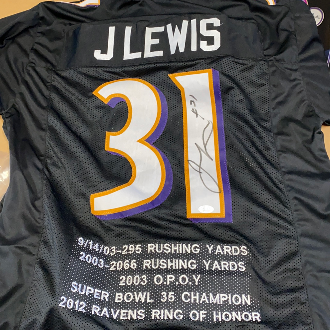 Jamal Lewis Custom Signed Jersey