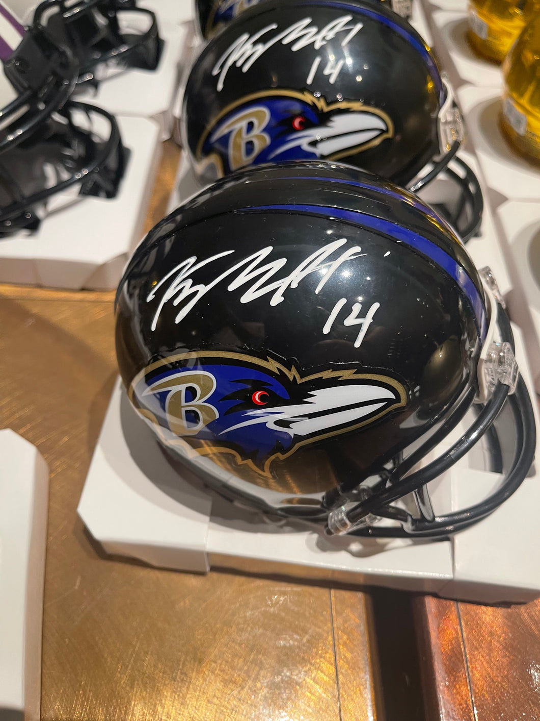 Kyle Hamilton signed Ravens mini helmet