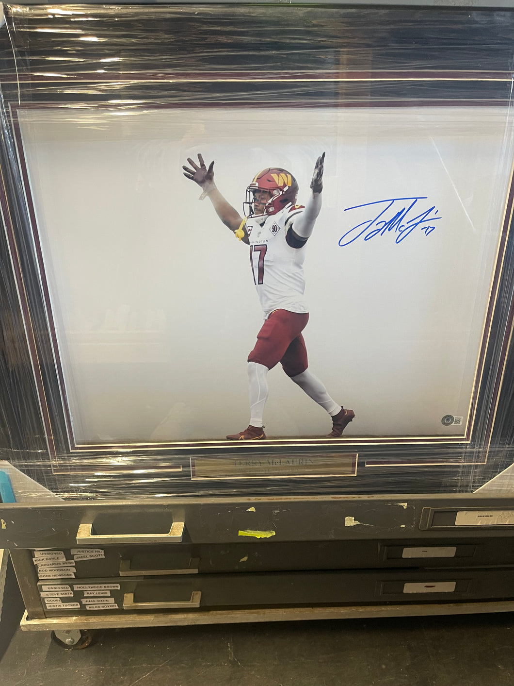 Terry McLaurin signed framed 16x20 photo