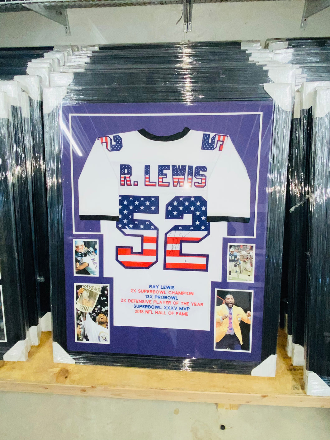 Ray Lewis USA Framed Jersey