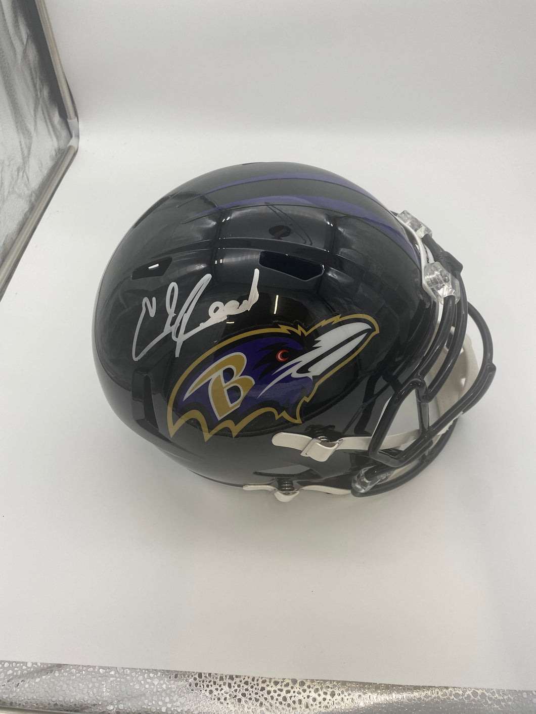 Ed Reed autographed replica full size helmet